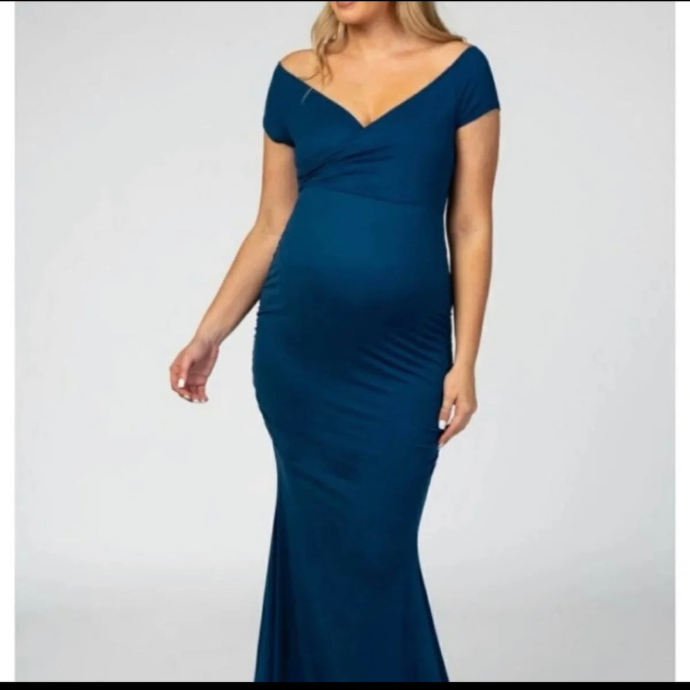 PINKBLUSH Maternity off the shoulder dress